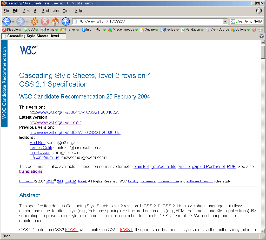 CSS 2.1 Specification
