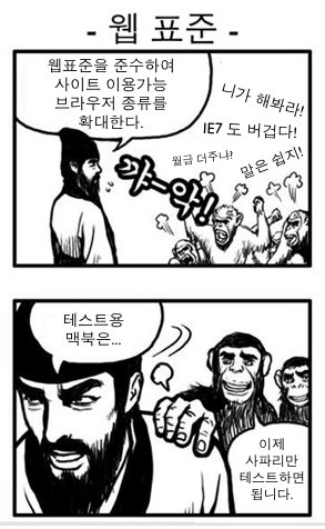 웹표준 조삼모사