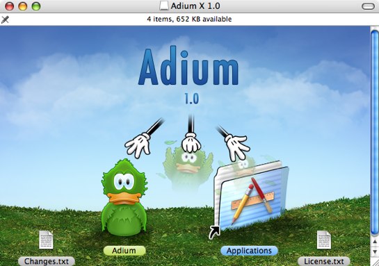 Adium 1.0 이미지 파일 배경