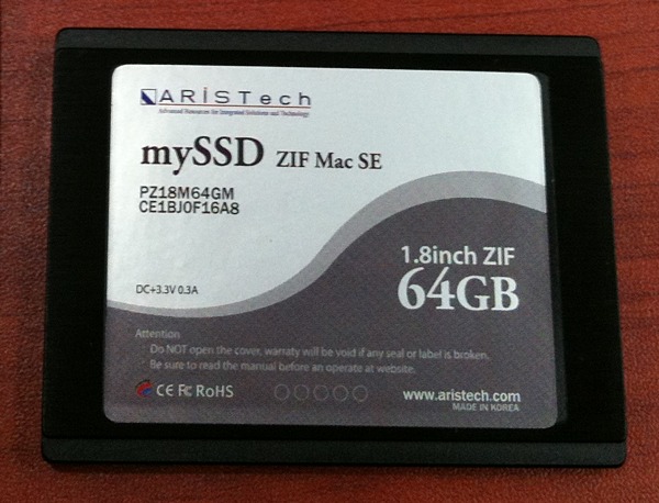 애리스테크 아이빈 Mac SE - 1.8인치 ZIF 64GB